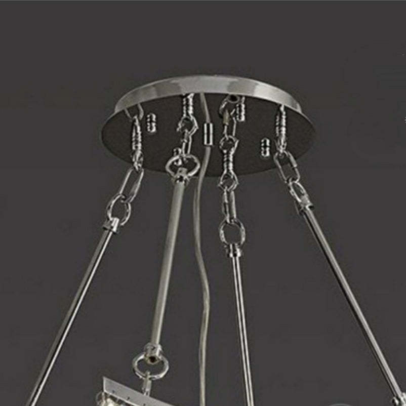 Extra Large Foyer Vertical Layers Crystal Chandelier Chrome Ceiling Lighting Fixture For Staircase Entryway Decor