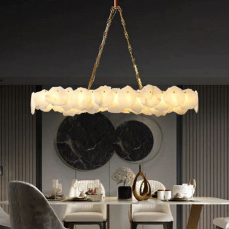 Nasile Linear Alabaster Chandelier 吊灯 rbrights   
