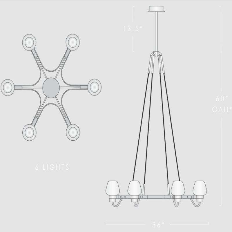 Osleride 6 Ligtht Chandelier