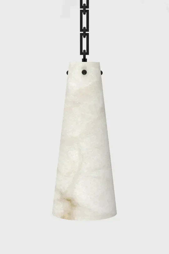 javis Alabaster Modern 3-Light Marble Chandelier, Chain Adjustable