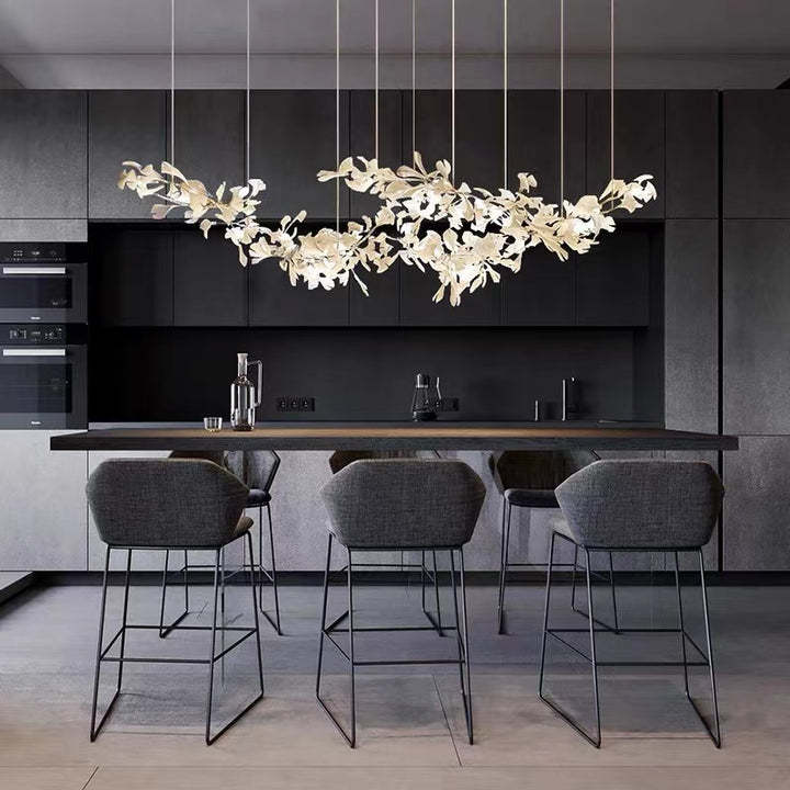 Porcelain Linear Gold Chandelier chandeliers for dining room,chandeliers for stairways,chandeliers for foyer,chandeliers for bedrooms,chandeliers for kitchen,chandeliers for living room Rbrights 78"B