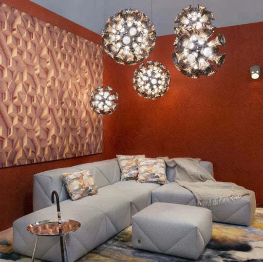 Extra Large Artistic Globe Morning glory Chandelier Modern Designer Chalice Suspension Pendant Light for Dining Room/Coffee Table ,LED, art designer, globe, shining
