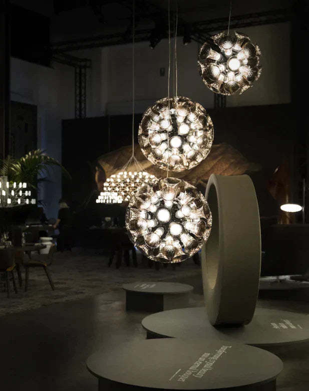 Extra Large Artistic Globe Morning glory Chandelier Modern Designer Chalice Suspension Pendant Light for Dining Room/Coffee Table ,LED, art designer, globe, shining