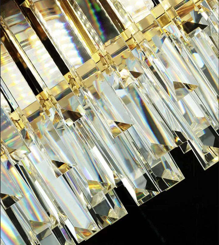 Extra Large Modern Multilayer Pendant Chandelier in Gold Finish Luxury Light Fixture for Large Staircase/Duplex/Hallway/Entryway, gold,noble, empire