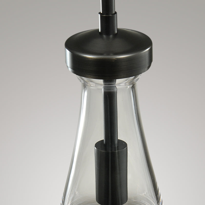 Raindrop Modern Round Glass Chandelier 3-Light 8"(rod)