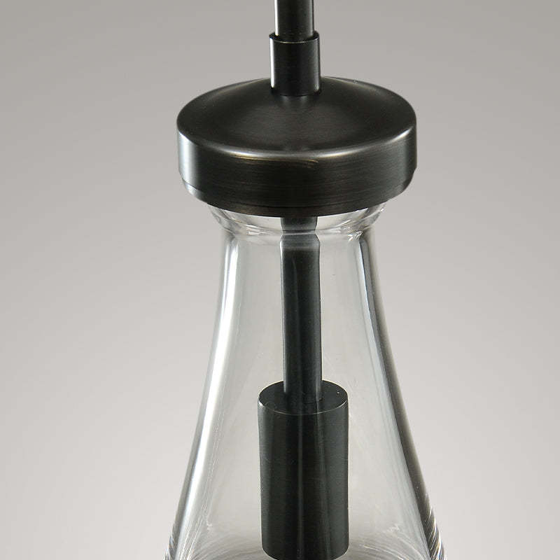 Raindrop Modern Round Glass Chandelier 3-Light 8"(rod)