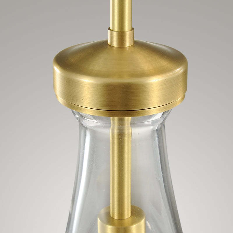 Raindrop Modern Round Glass Chandelier 3-Light 8"(rod)