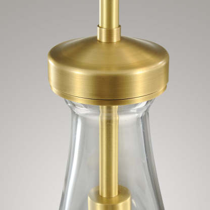 Raindrop Modern Round Glass Chandelier 3-Light 8"(rod)