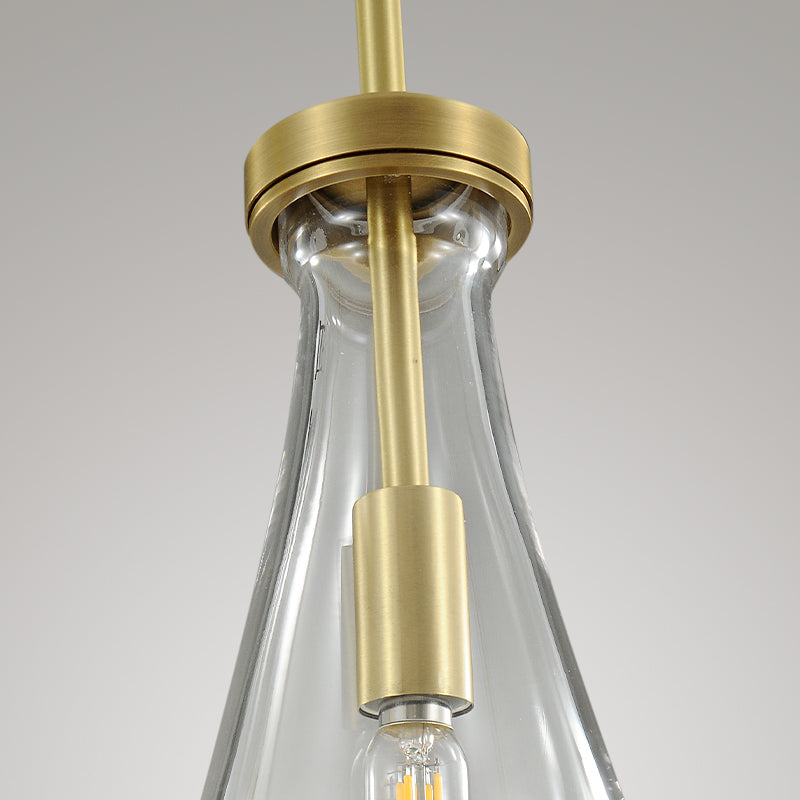 Raindrop Modern Round Glass Chandelier 3-Light 8"(rod)
