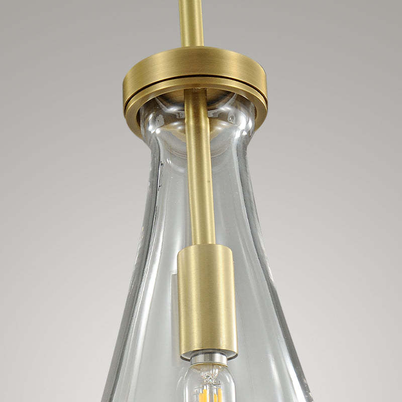 Raindrop Modern Round Glass Chandelier 3-Light 8"(rod)