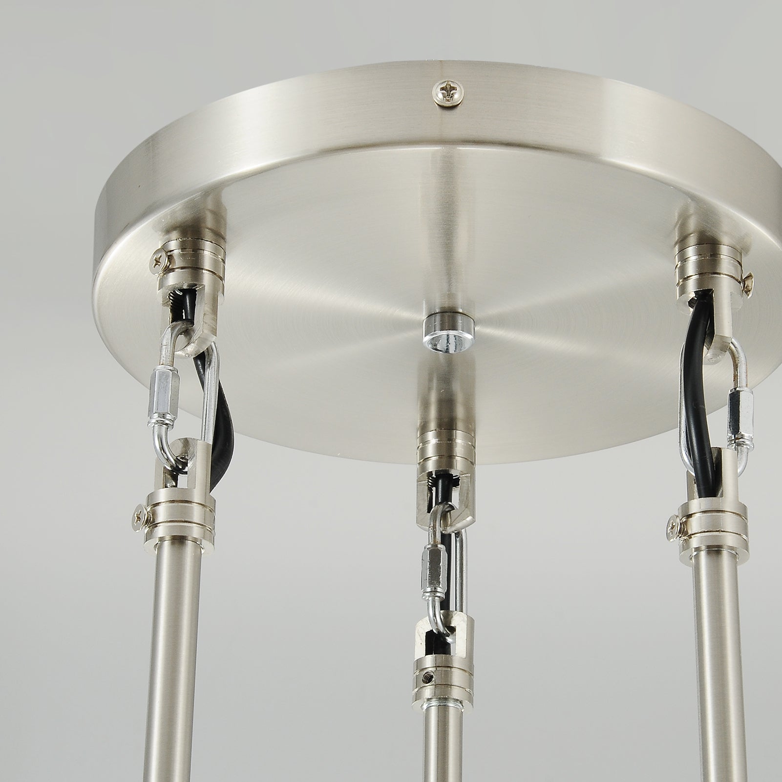 Raindrop Modern Round Glass Chandelier 3-Light 8"(rod)