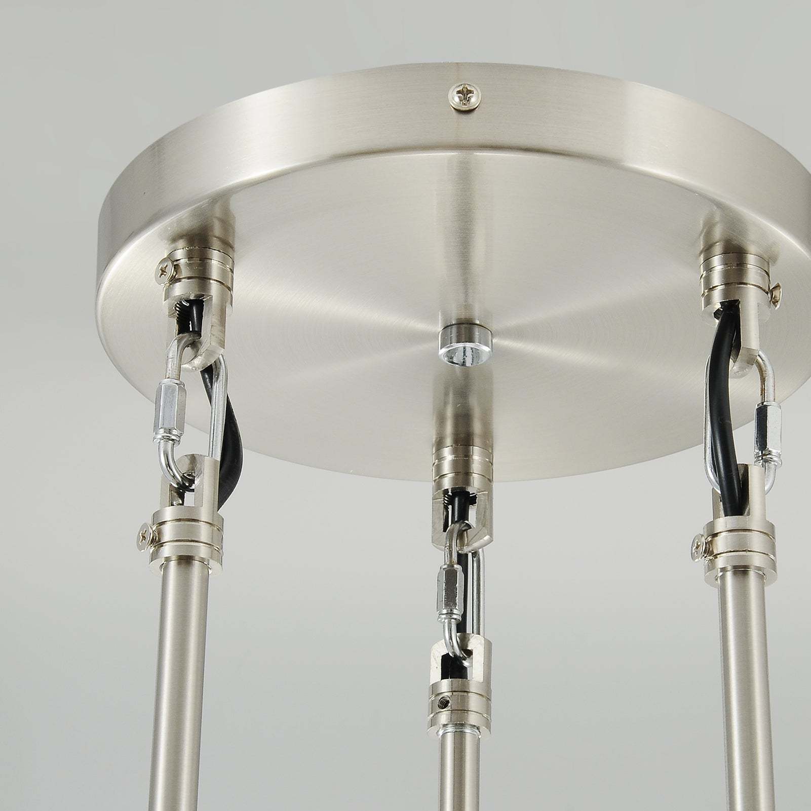Raindrop Modern Round Glass Chandelier 3-Light 8"(rod)