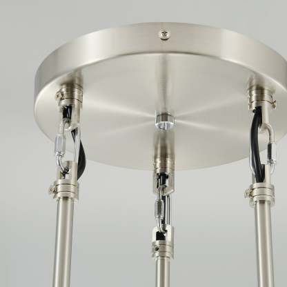 Raindrop Modern Round Glass Chandelier 3-Light 8"(rod)