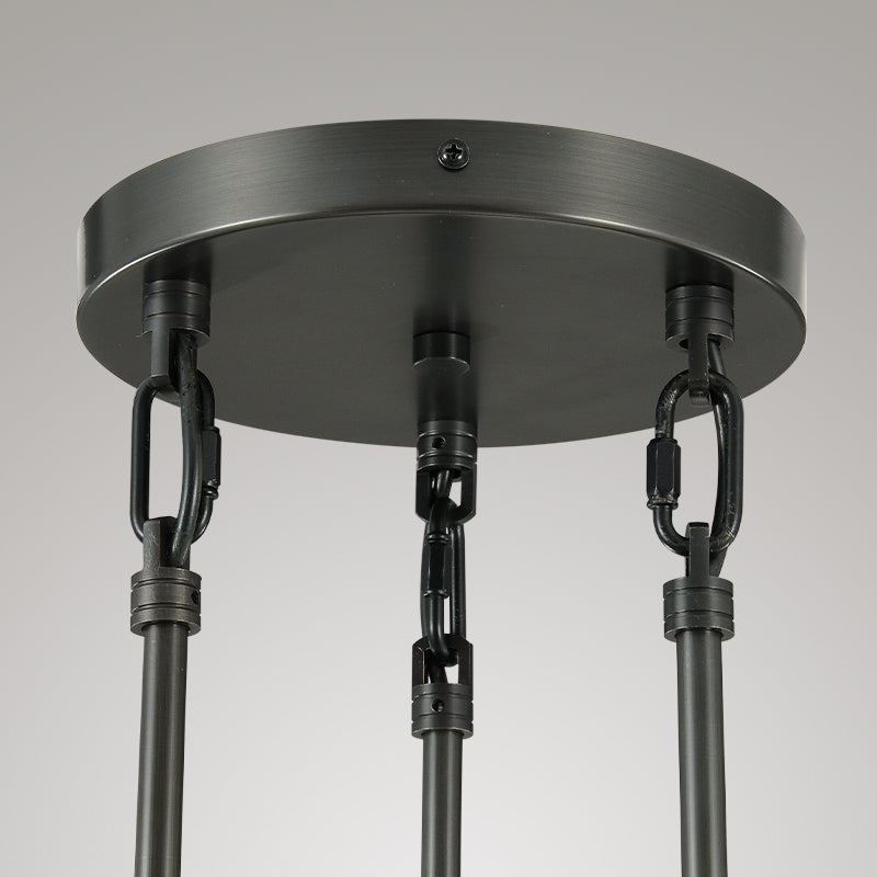 Raindrop Modern Round Glass Chandelier 3-Light 8"(rod)