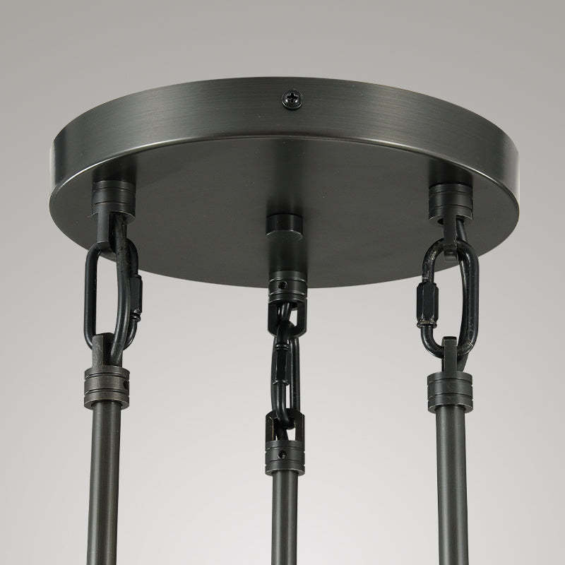 Raindrop Modern Round Glass Chandelier 3-Light 8"(rod)