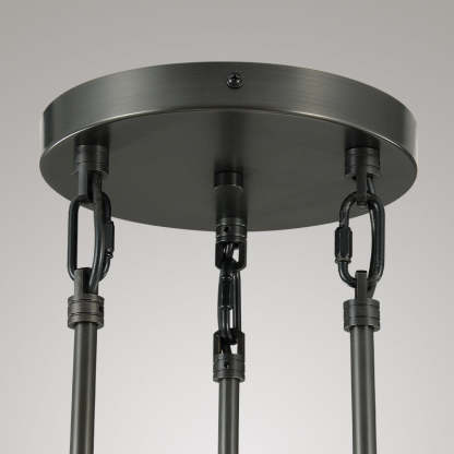 Raindrop Modern Round Glass Chandelier 3-Light 8"(rod)