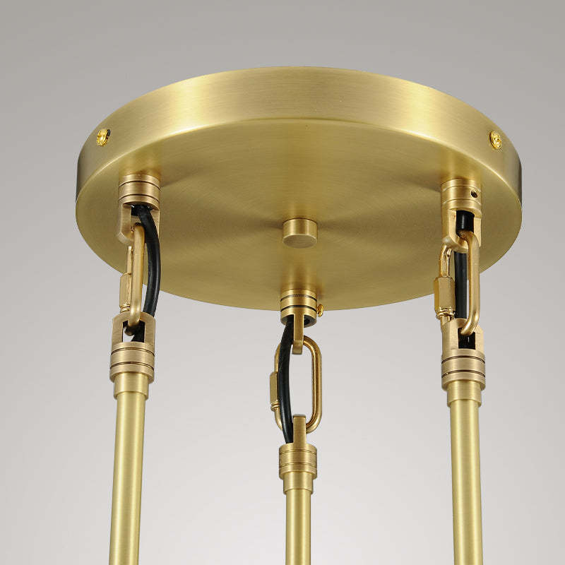 Raindrop Modern Round Glass Chandelier 3-Light 8"(rod)