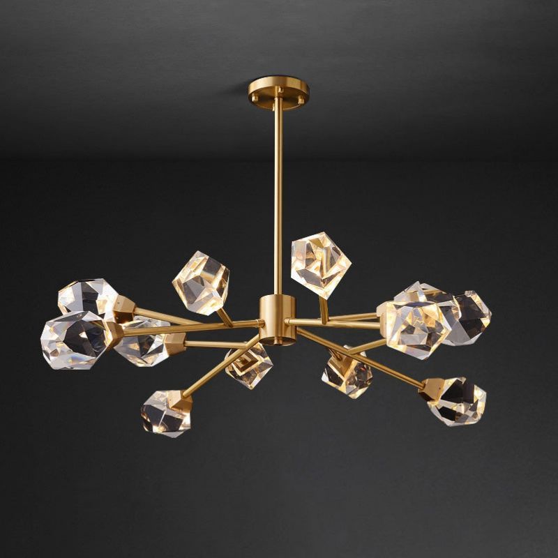 Ramea Faceted Crystal Prisms Chandelier chandeliers for dining room,chandeliers for stairways,chandeliers for foyer,chandeliers for bedrooms,chandeliers for kitchen,chandeliers for living room Rbrights