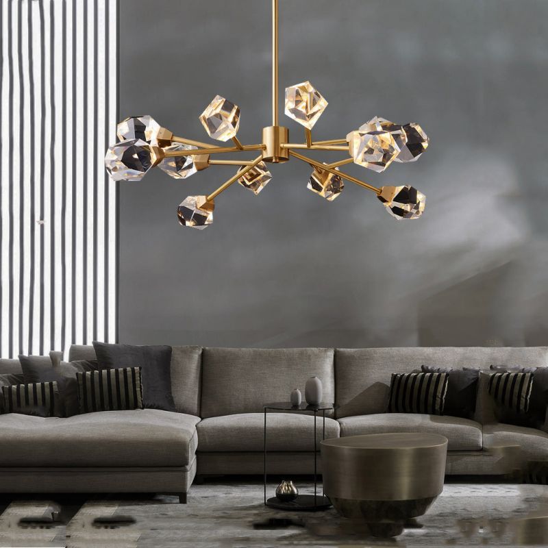Ramea Faceted Crystal Prisms Chandelier chandeliers for dining room,chandeliers for stairways,chandeliers for foyer,chandeliers for bedrooms,chandeliers for kitchen,chandeliers for living room Rbrights