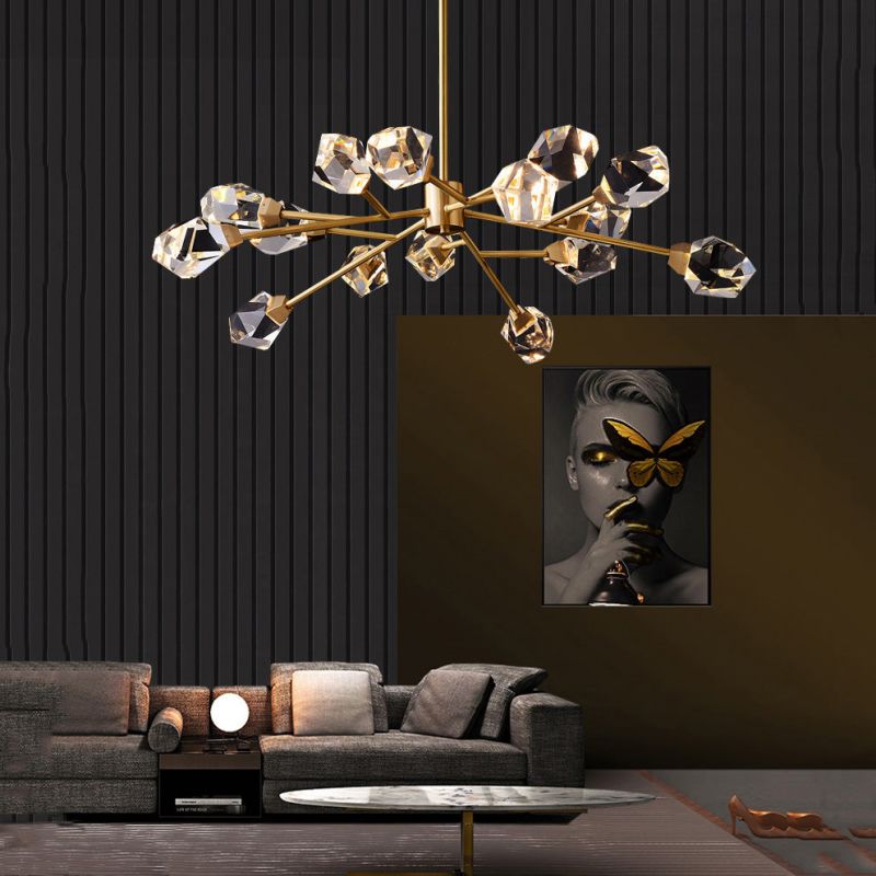 Ramea Faceted Crystal Prisms Chandelier chandeliers for dining room,chandeliers for stairways,chandeliers for foyer,chandeliers for bedrooms,chandeliers for kitchen,chandeliers for living room Rbrights   