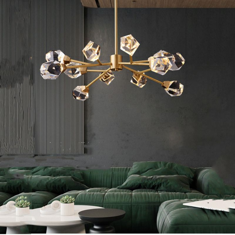Ramea Faceted Crystal Prisms Chandelier chandeliers for dining room,chandeliers for stairways,chandeliers for foyer,chandeliers for bedrooms,chandeliers for kitchen,chandeliers for living room Rbrights