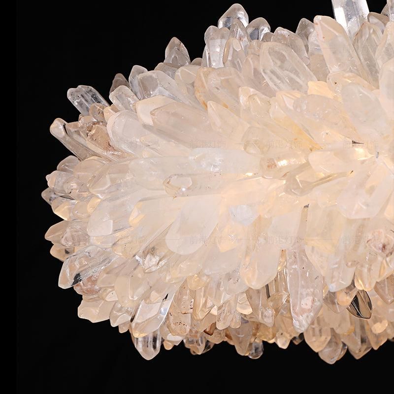 Rock Crystal Halo Modern Chandelier - valleylamps