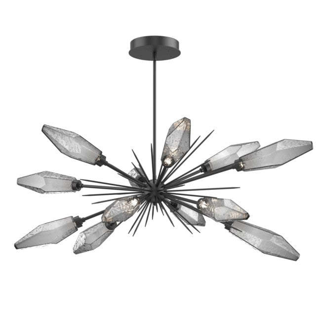 Rock Crystal Oval Chandelier 53.5"