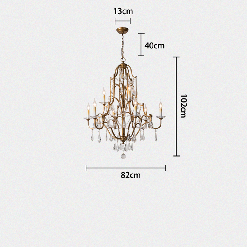 Caspian Vintage Candle Art Brass Chandelier For Living Room chandeliers for dining room,chandeliers for stairways,chandeliers for foyer,chandeliers for bedrooms,chandeliers for kitchen,chandeliers for living room Kevin Studio Inc