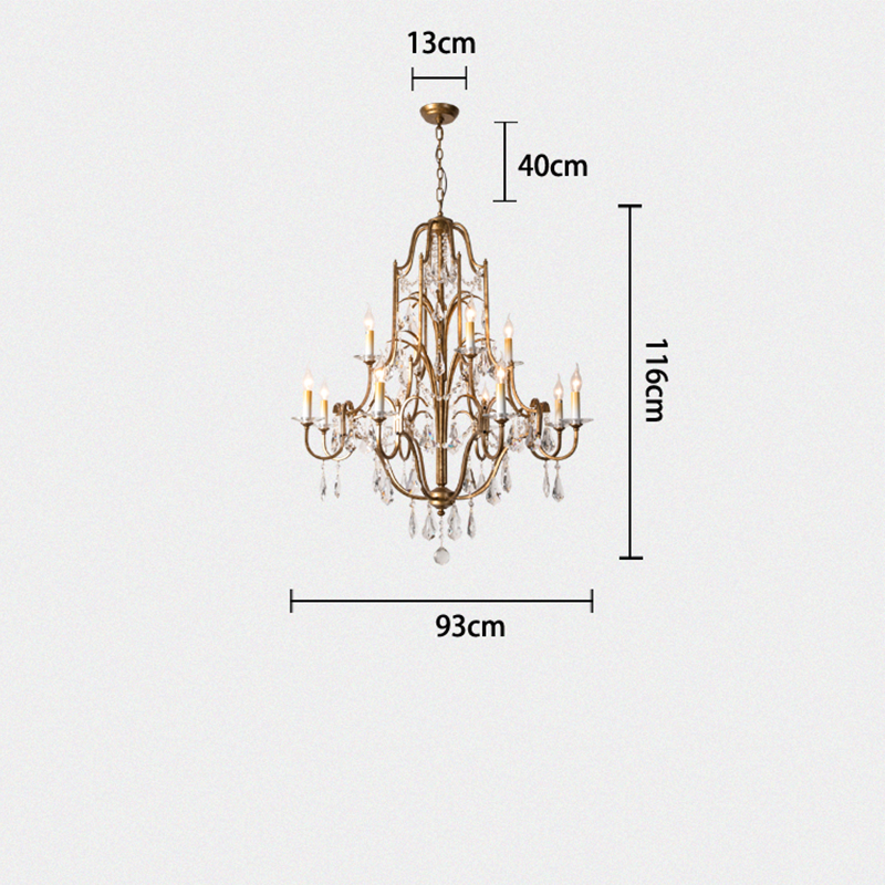 Caspian Vintage Candle Art Brass Chandelier For Living Room chandeliers for dining room,chandeliers for stairways,chandeliers for foyer,chandeliers for bedrooms,chandeliers for kitchen,chandeliers for living room Kevin Studio Inc