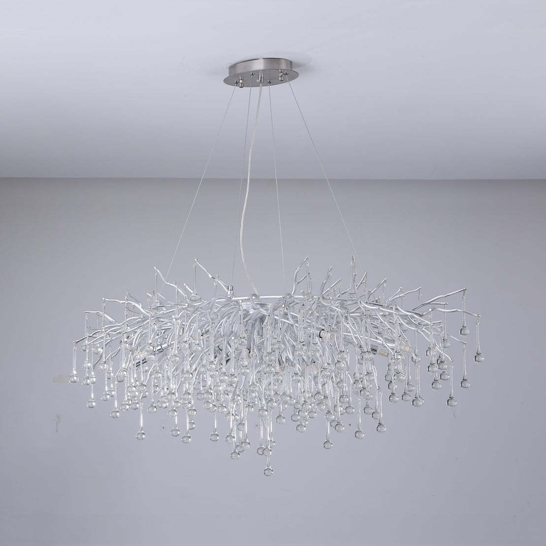 Tree Crystal Chandelier,Silver 45" chandeliers for dining room,chandeliers for stairways,chandeliers for foyer,chandeliers for bedrooms,chandeliers for kitchen,chandeliers for living room Rbrights