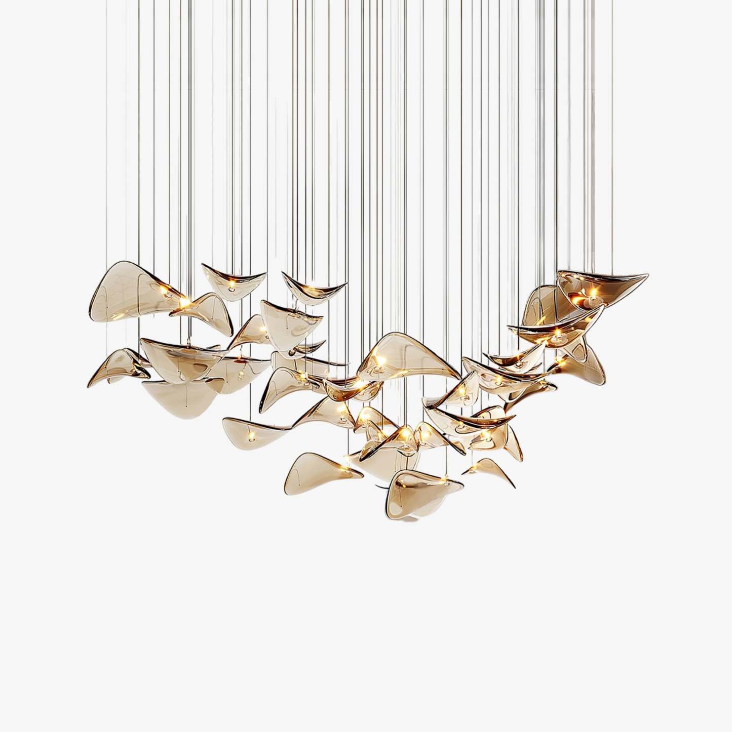 Wave Floating Leaf Chandelier