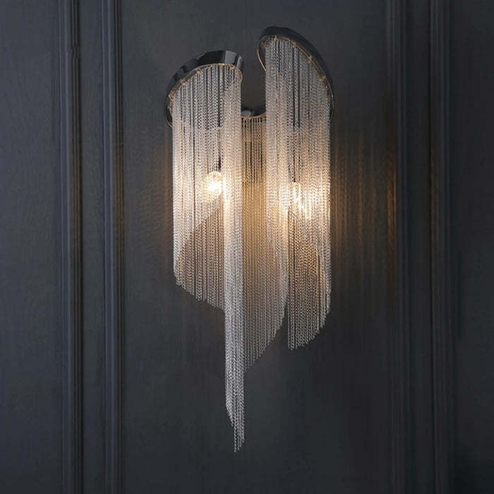 Flavio Modern Aluminum Chain Tassel Wall Sconce Wall Sconce J-CHANDELIER