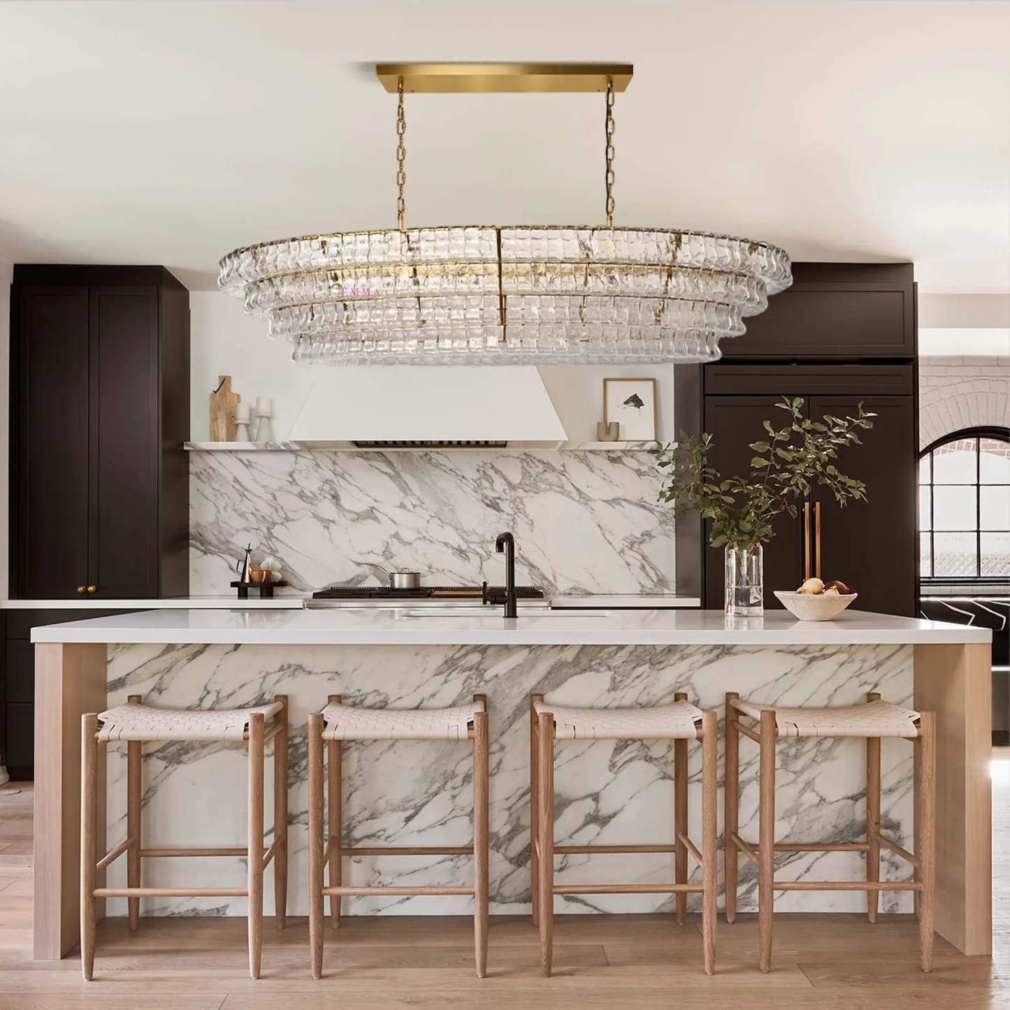 Ghiaccio Oval Chandelier