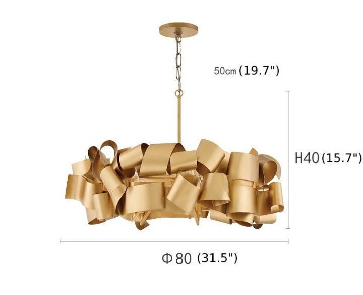 Mirodemi® Postmodern Grey/Gold Iron Chandelier For Living Room, Dining Room
