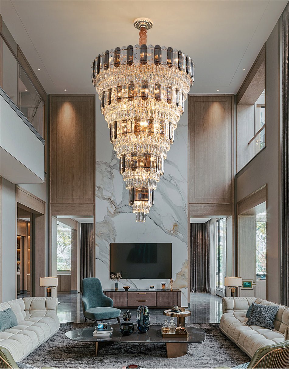 MIRODEMI® Post-modern Grand Crystal Luxury Chandelier for Living Room, Villa, Stairwell