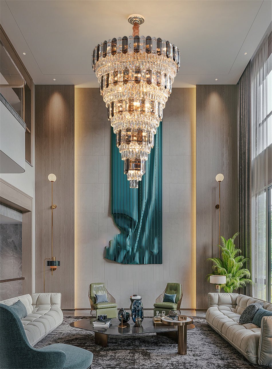 MIRODEMI® Post-modern Grand Crystal Luxury Chandelier for Living Room, Villa, Stairwell