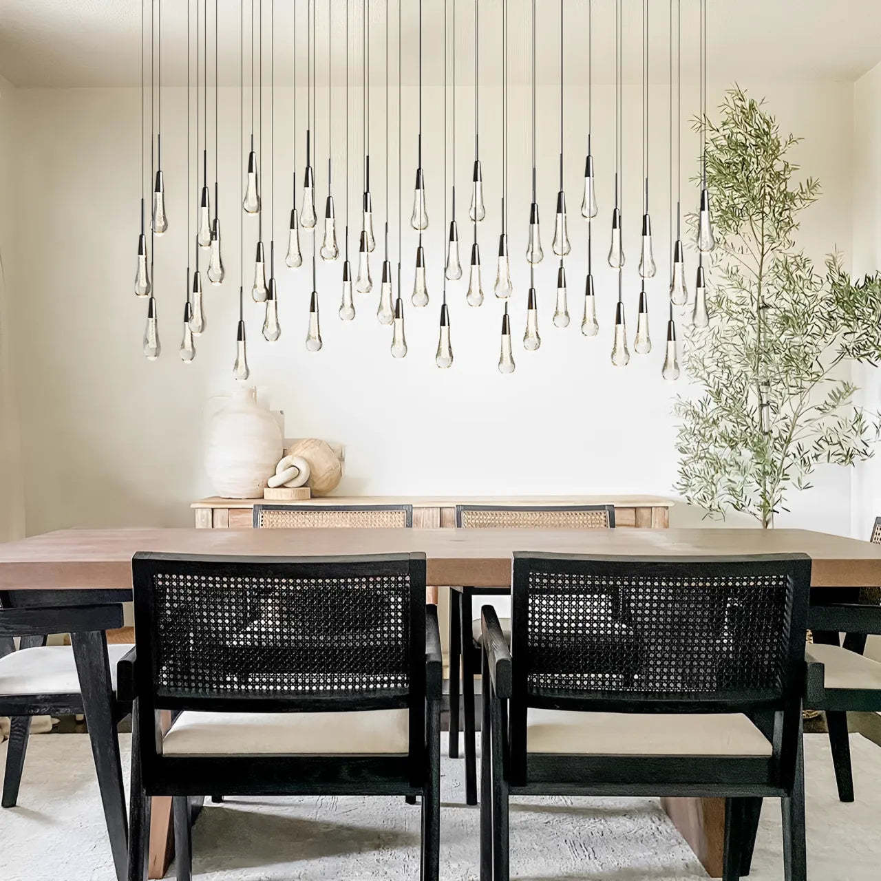 Soltaire Modern Glass Linear Chandelier 37'' 50'' 70''W 87"W 120"W Chandelier Kevin Studio Inc Black 70''