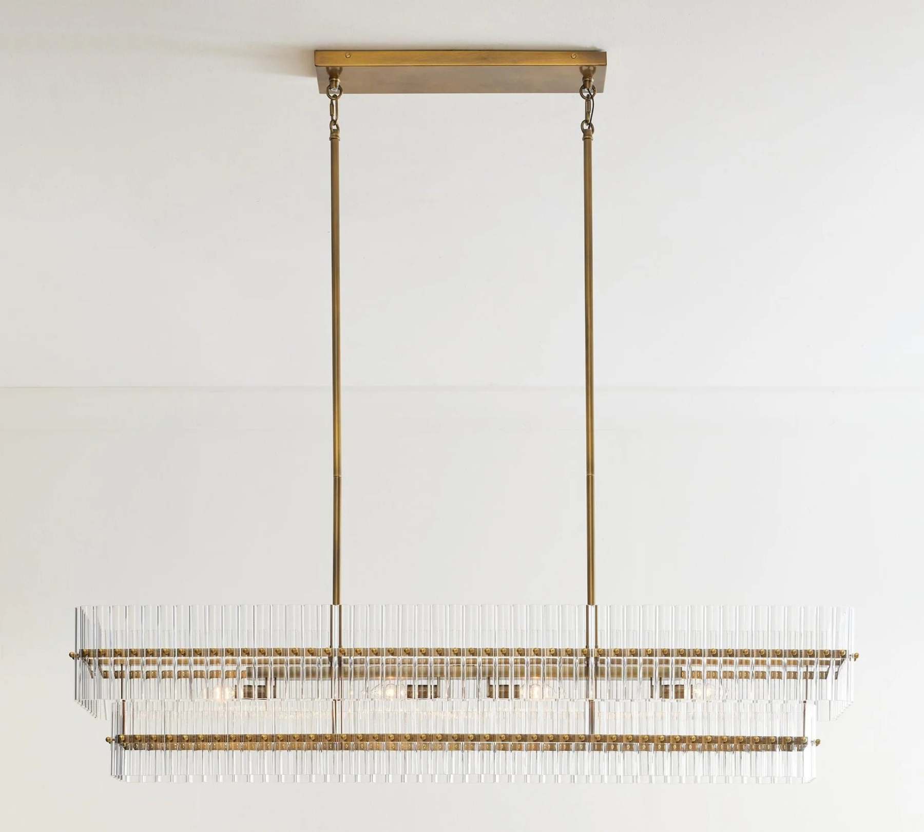 Molly Crystal Linear Chandelier for Dining Table