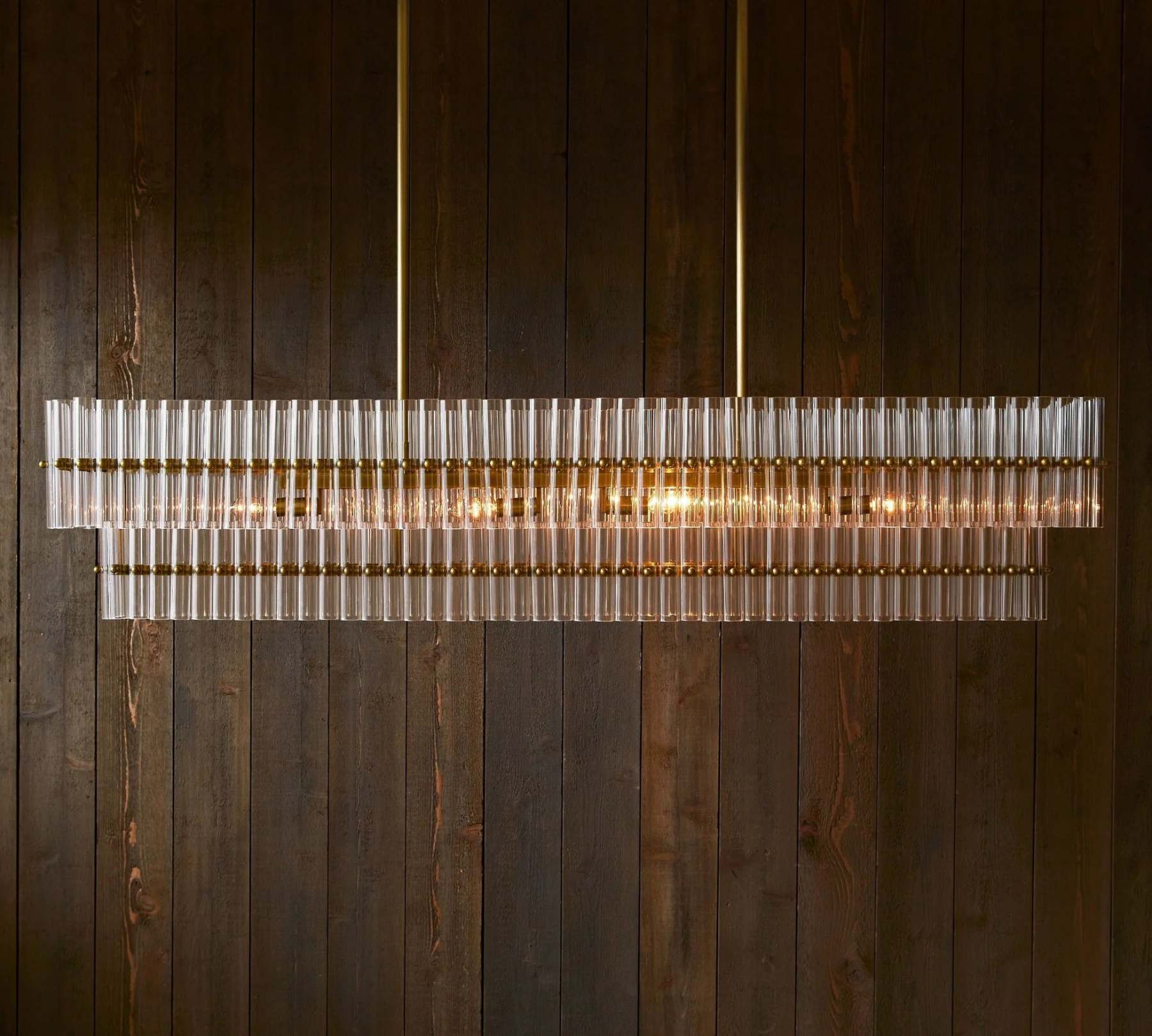 Molly Crystal Linear Chandelier for Dining Table