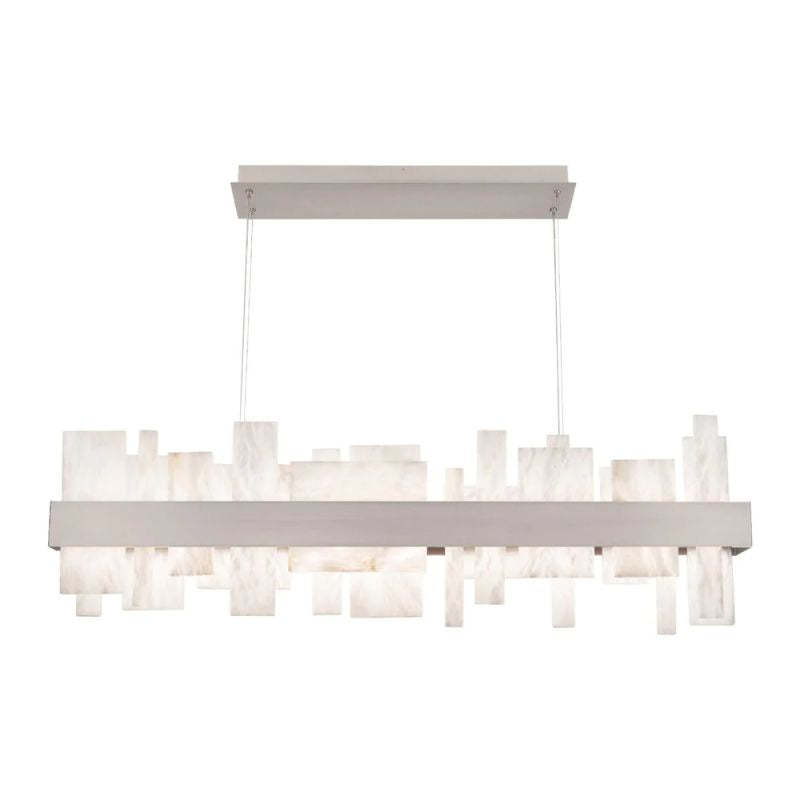 Acropolis 46in LED Linear Alabaster Chandelier