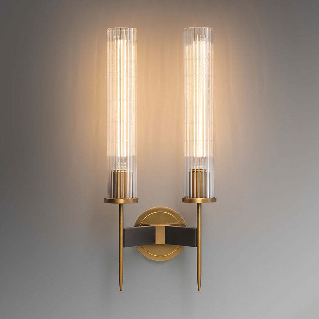 Janet Cylinder Modernist Brass Sconce Lights Double Wall Sconce J-CHANDELIER