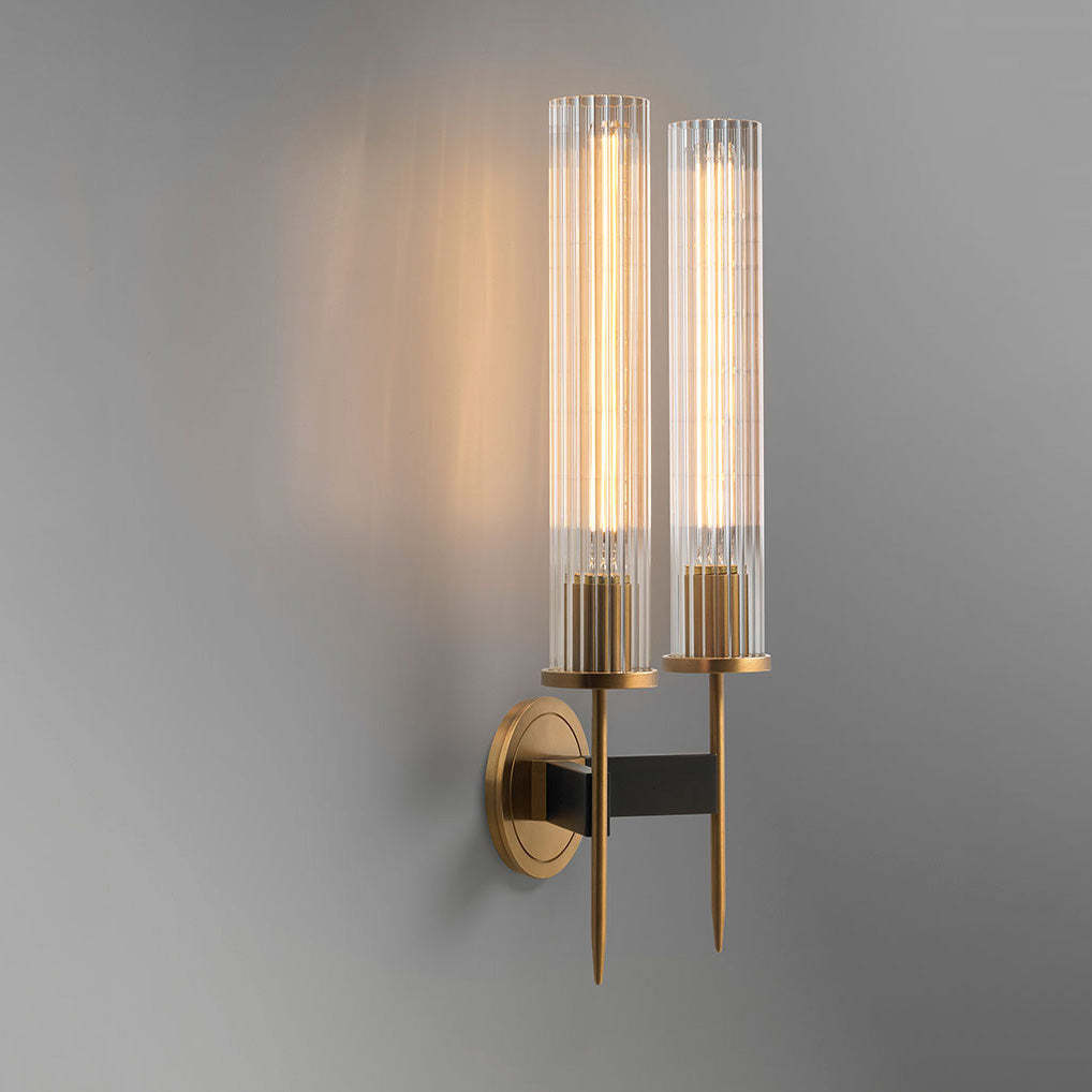 Janet Cylinder Modernist Brass Sconce Lights Double Wall Sconce J-CHANDELIER