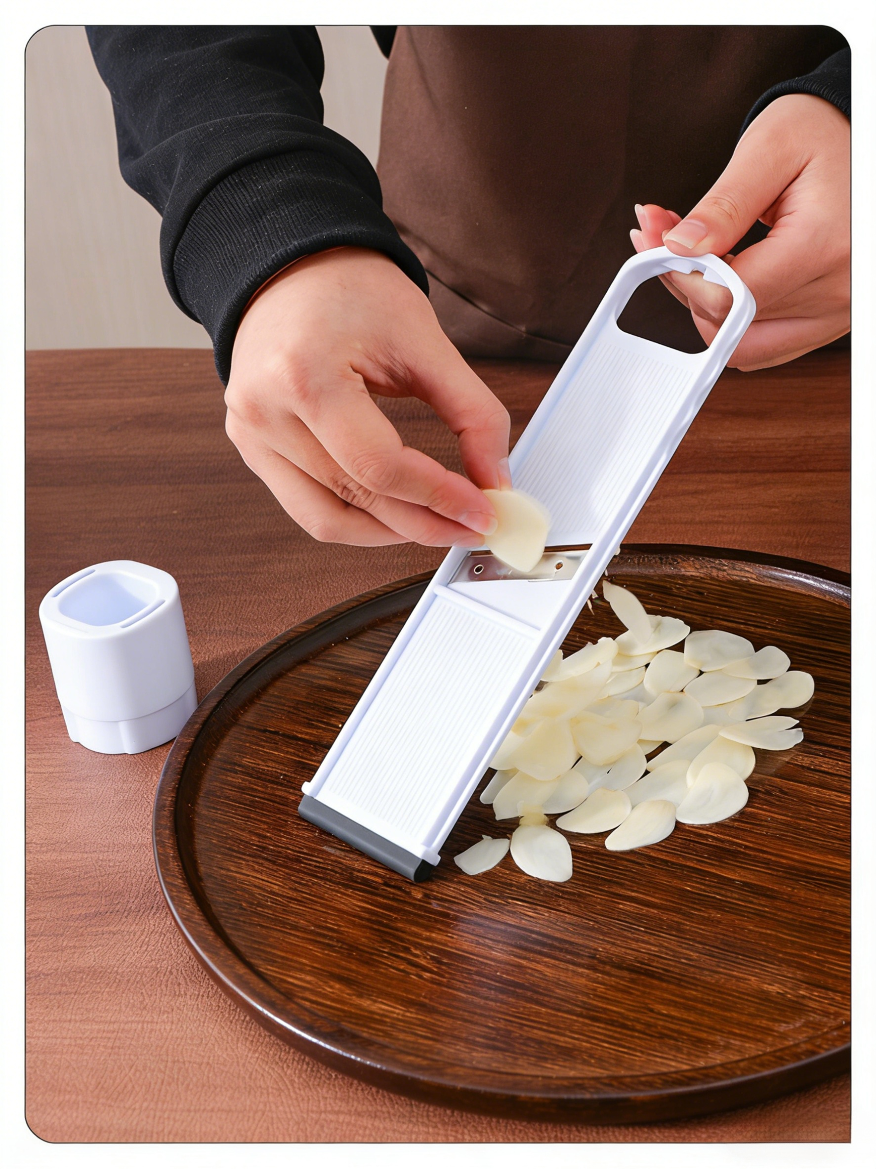 สไลด์อาหารได้เร็วไม่ทำร้ายมือ ที่สไลด์กระเทียมสแตนเลส