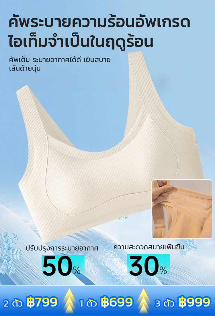 【มองไม่เห็นไร้รอยต่อ】เสื้อชั้นในหน้าอกใหญ่ดูเล็กลงรุ่นใหม่