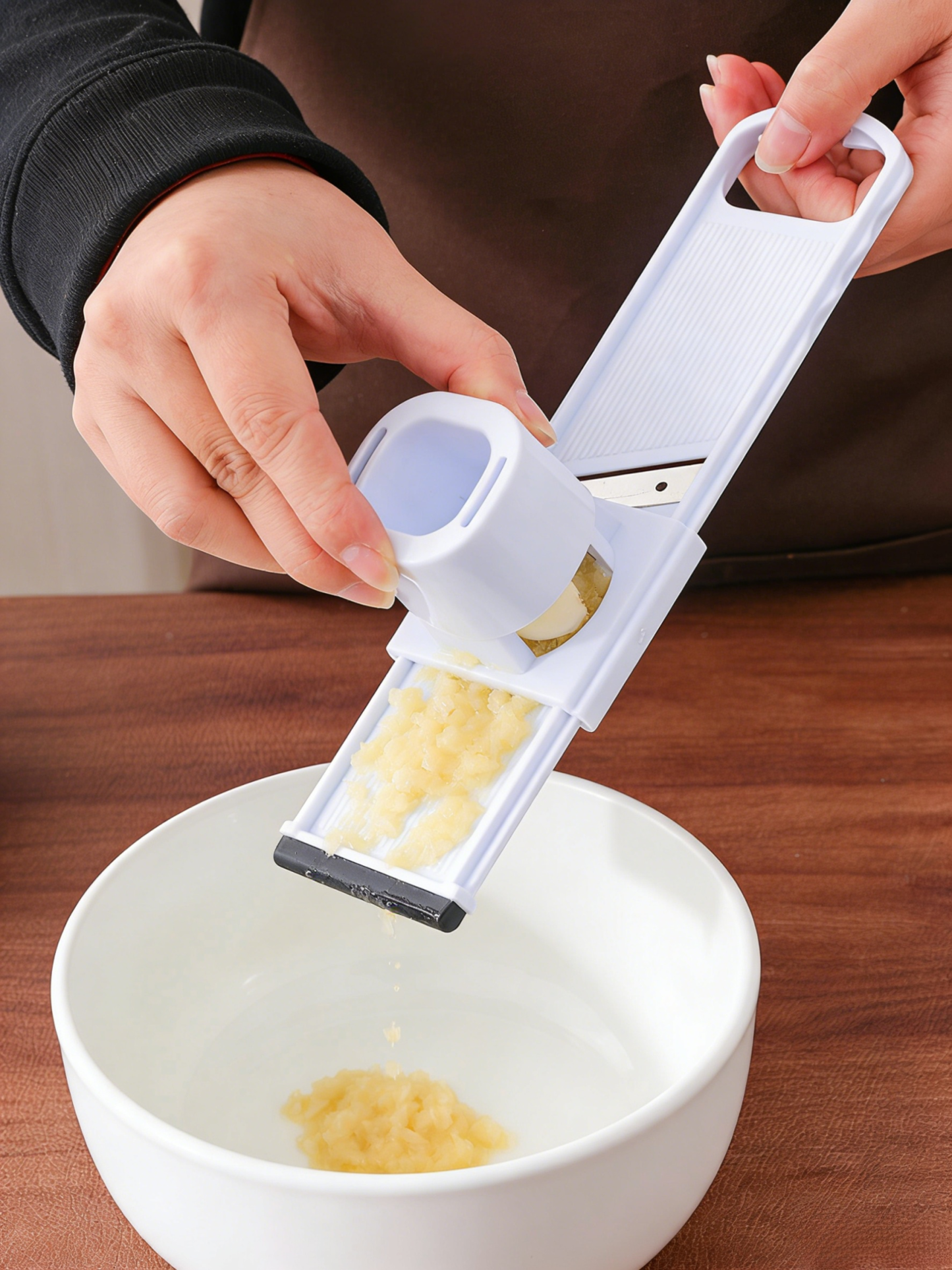 สไลด์อาหารได้เร็วไม่ทำร้ายมือ ที่สไลด์กระเทียมสแตนเลส