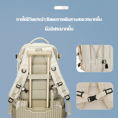 กระเป๋าเป้ที่อัพเกรดและขยายได้พร้อมพอร์ตชาร์จ USB