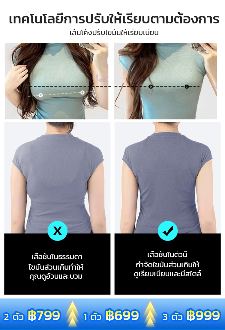 【มองไม่เห็นไร้รอยต่อ】เสื้อชั้นในหน้าอกใหญ่ดูเล็กลงรุ่นใหม่