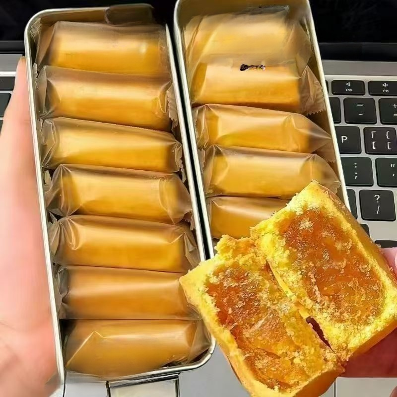 กล่องเหล็กสามารถเก็บของได้ ขนมสับปะรด