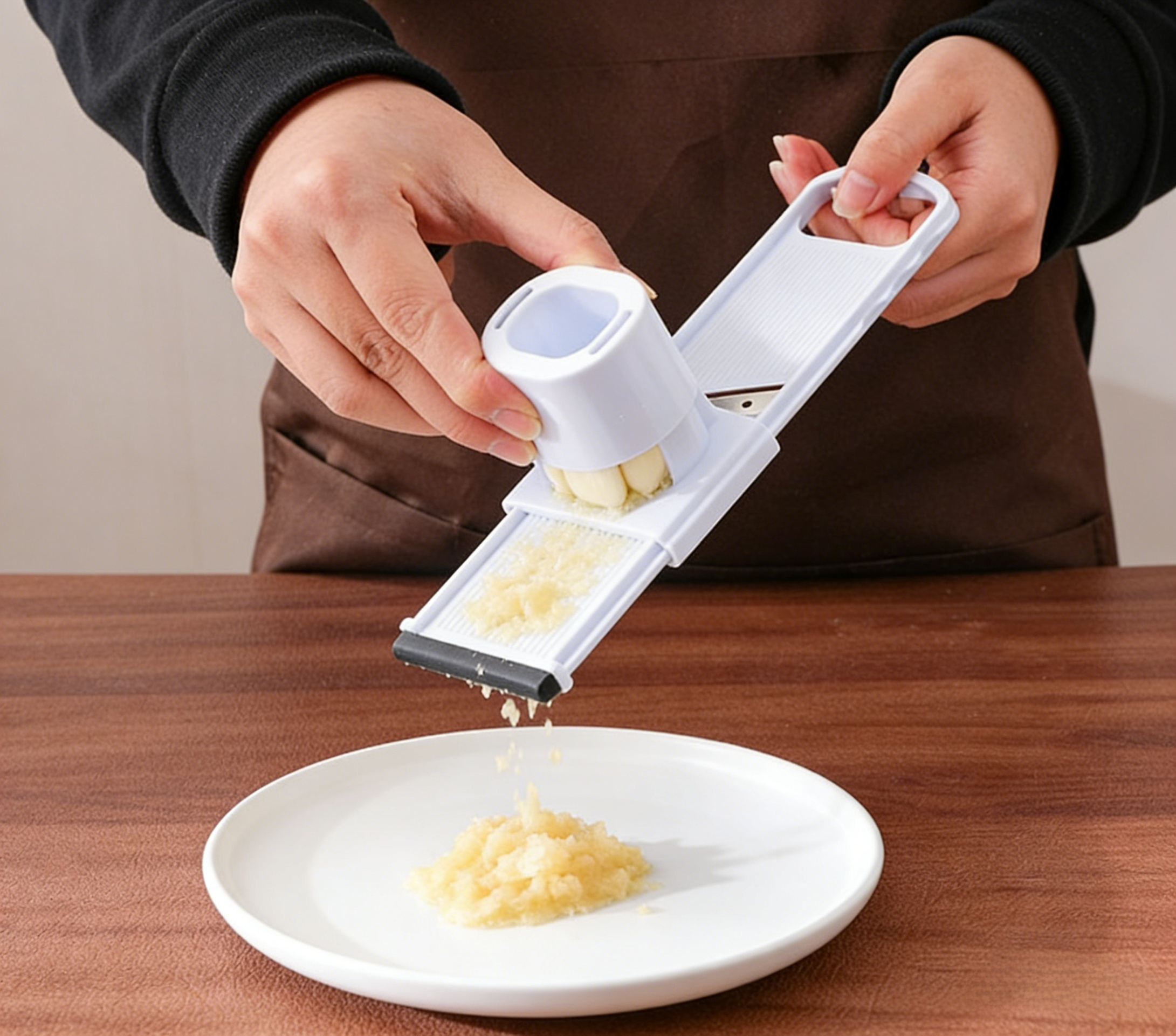 สไลด์อาหารได้เร็วไม่ทำร้ายมือ ที่สไลด์กระเทียมสแตนเลส