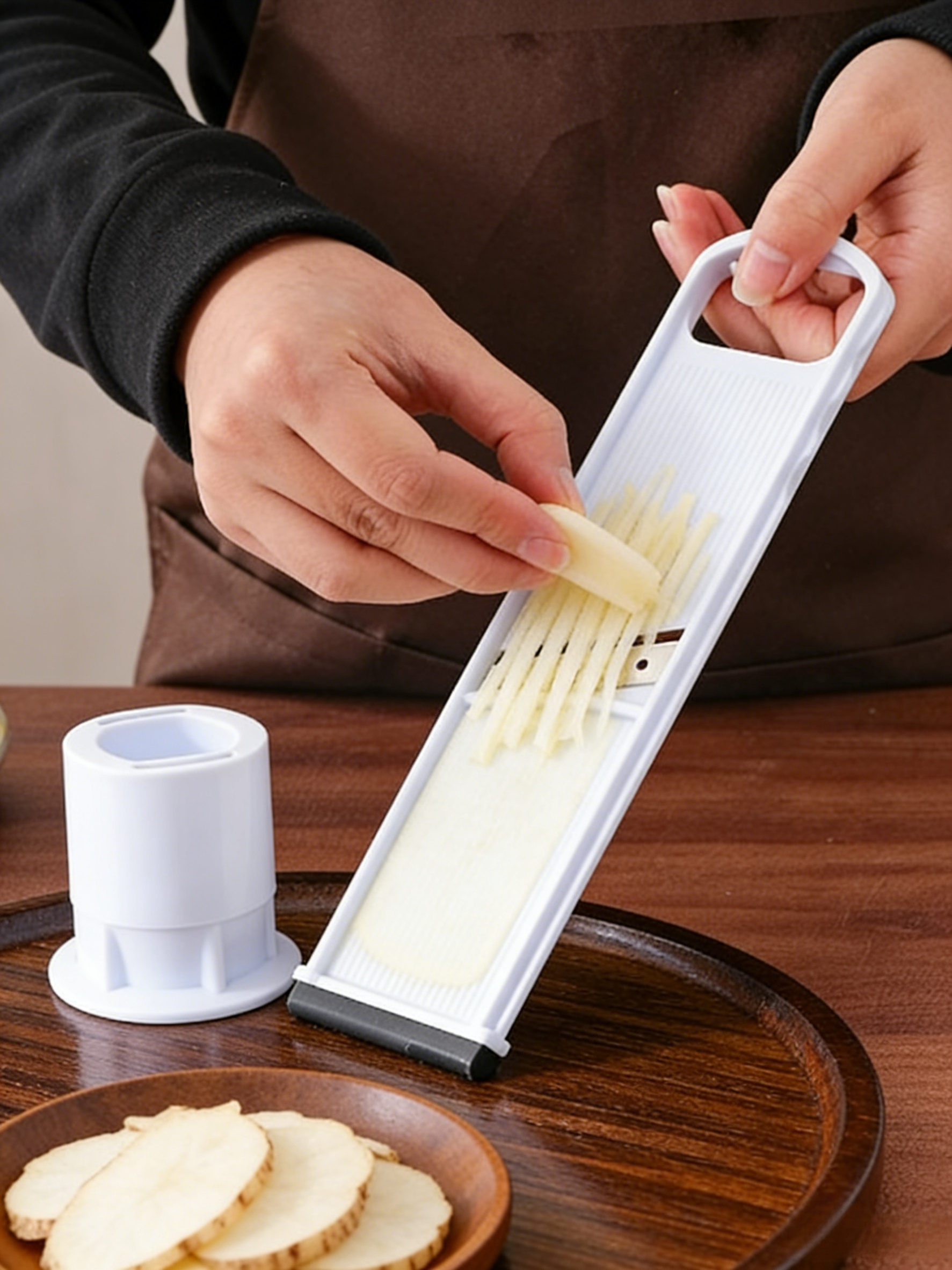 สไลด์อาหารได้เร็วไม่ทำร้ายมือ ที่สไลด์กระเทียมสแตนเลส